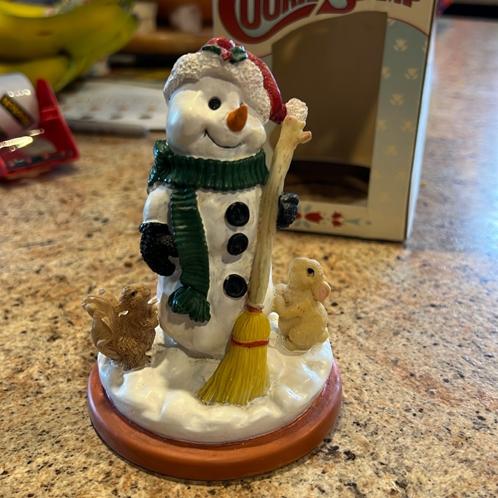 Vintage Snowman Cookie Stamp